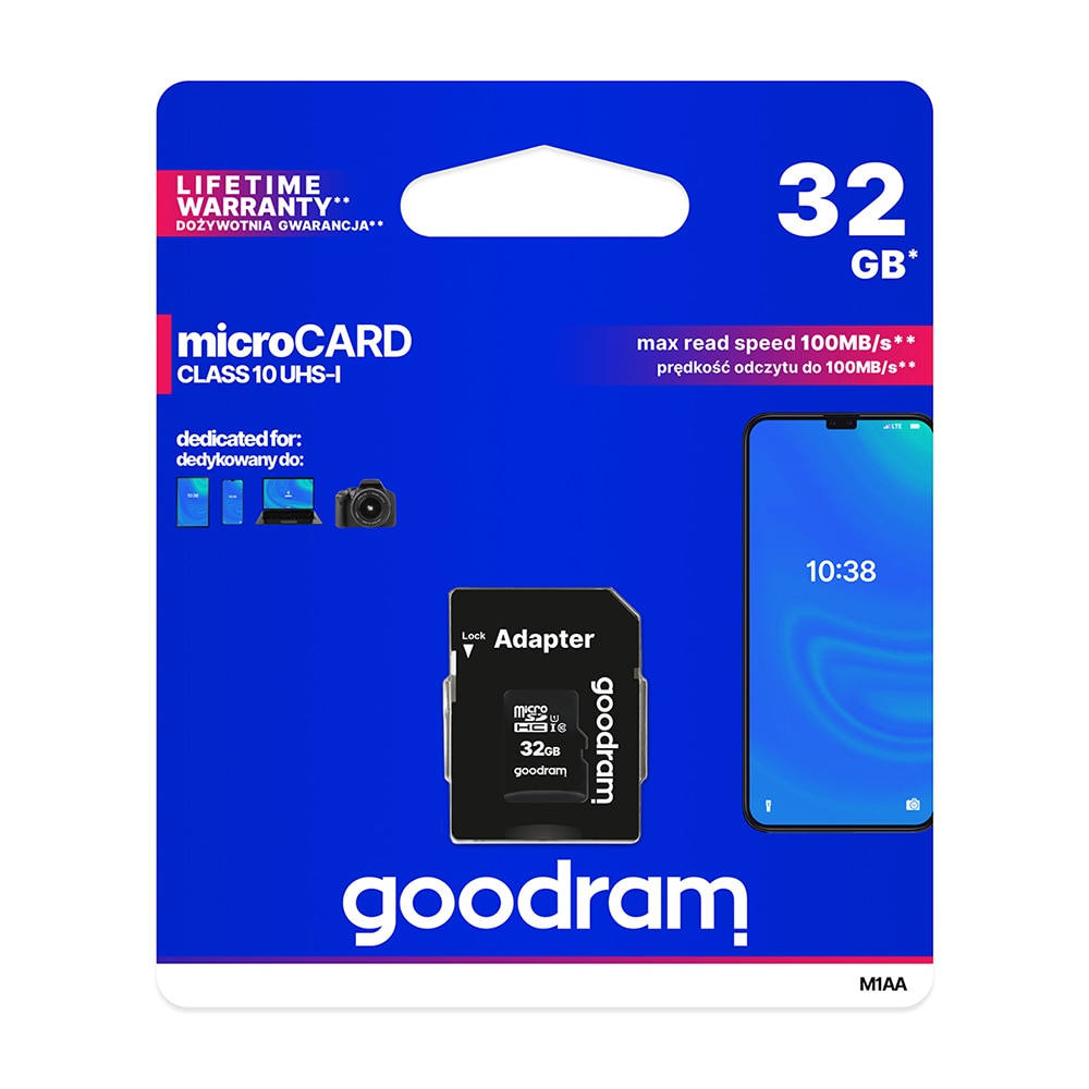Card Microsd si Adaptor 32GB,clasa 10, GoodRam