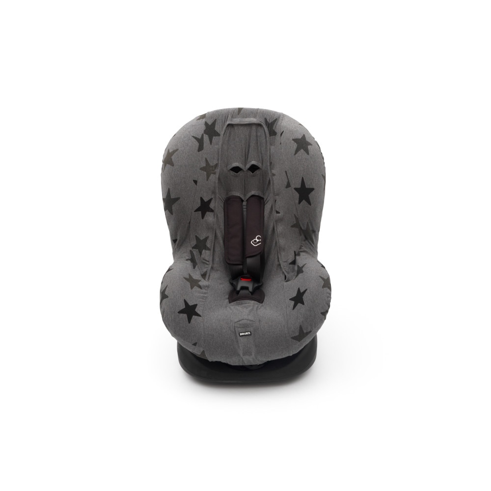 Husa de bumbac pentru scaune auto grupa I Dooky Grey Stars