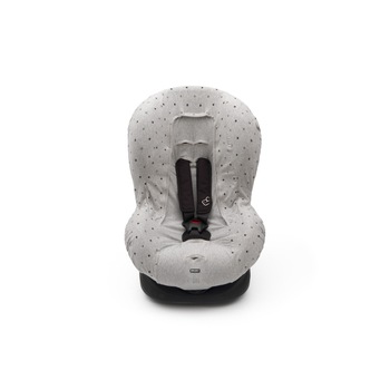 Husa de bumbac pentru scaune auto grupa I Dooky Light Grey Crown Husa de bumbac pentru scaune auto grupa I Dooky Light Grey Crown