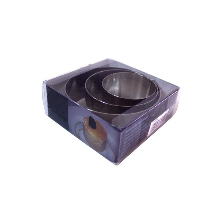 Forma rotunda gastro inox 3 buc/set, AZHOME