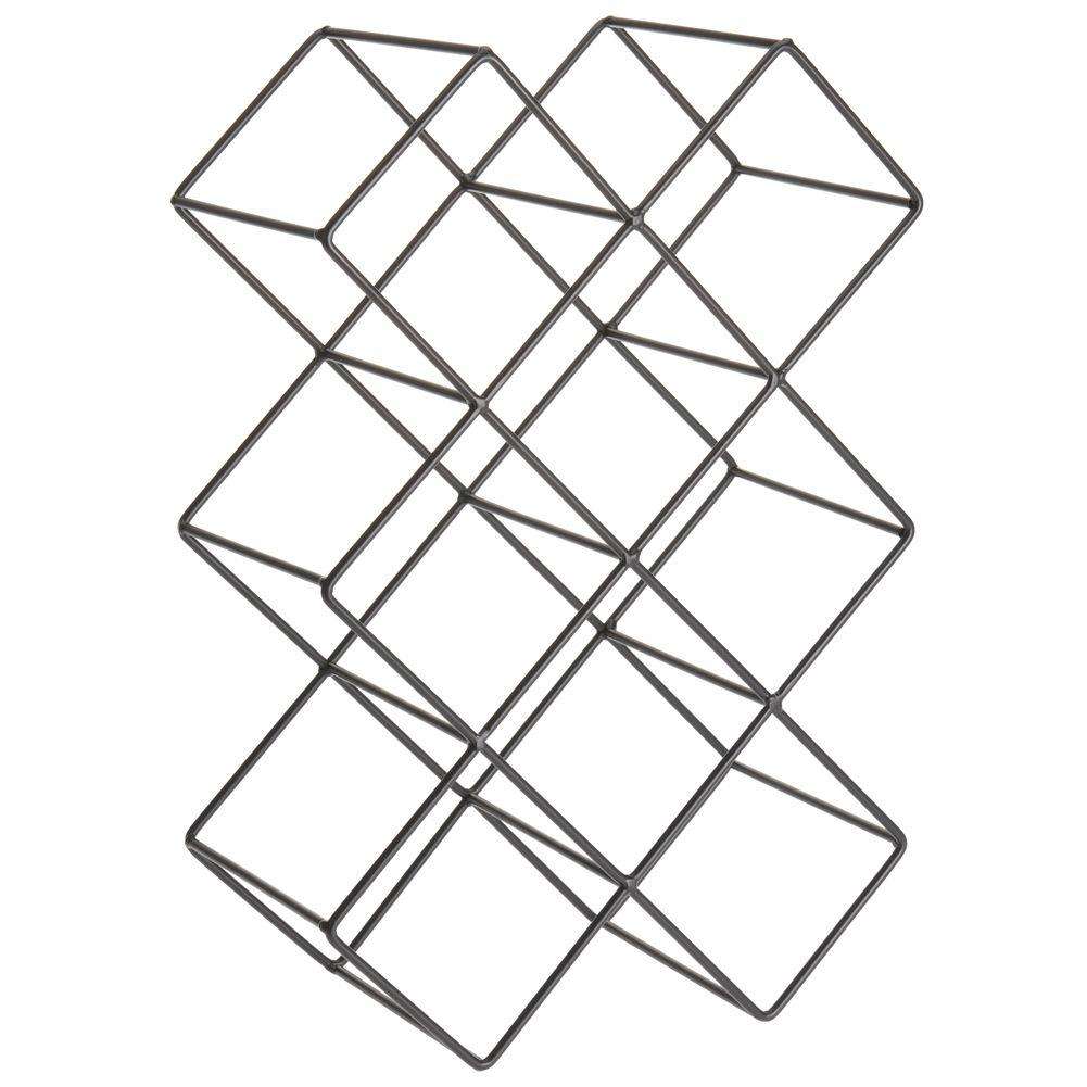 Suport metalic pentru sticle Home Styling, Negru