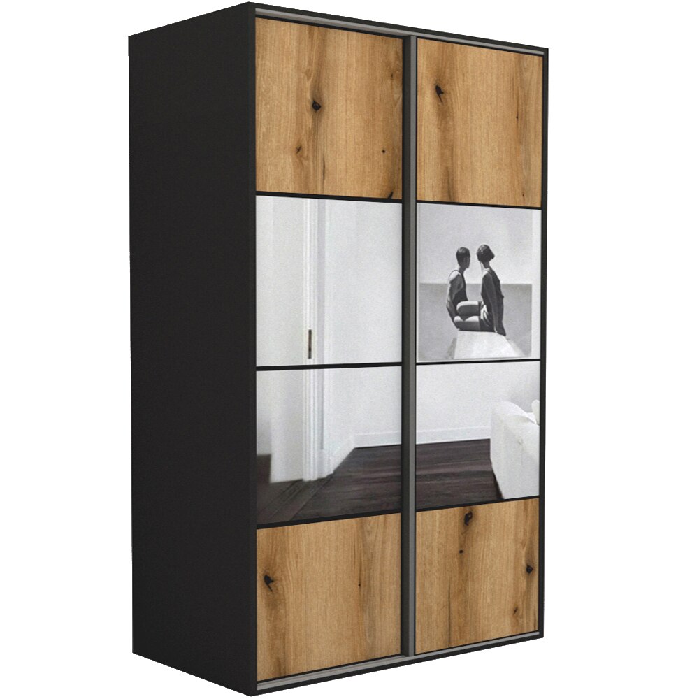 Dressing Genarom LEX B, Stejar Wotan / Oglinda M, 151 x 240 x 66 cm