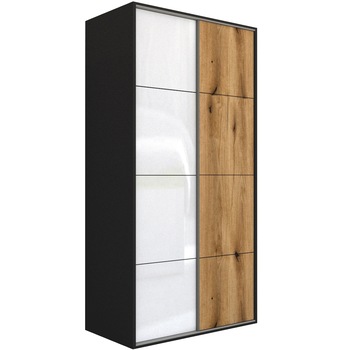 Dressing Genarom LEX B, Gri Lucios / Stejar Wotan L, 151 x 240 x 66 cm Dressing Genarom LEX B, Gri Lucios / Stejar Wotan L, 151 x 240 x 66 cm