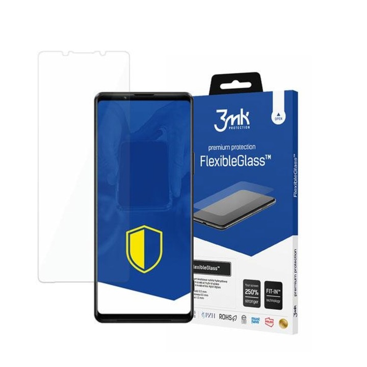 Védőfólia Xperia 1 III-hoz, 3MK Flexibilis Üveg, Átlátszó