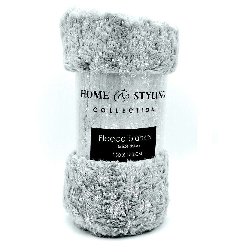Patura din lana Home Styling, Gri, 130x160 cm