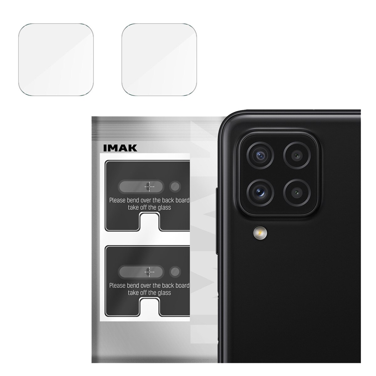 Folie Protectie Camera Foto pentru Galaxy A22 4G, Imak Lens, Transparent