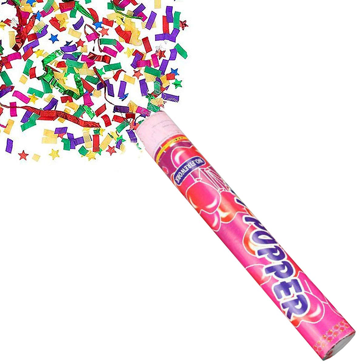 Tun de confetti 50 cm, multicolor, It's Party Time eMAG.ro
