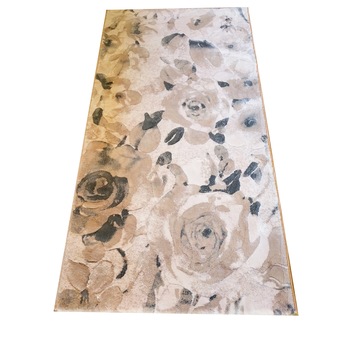 Covor hol crem floral 80x200 cm grosime 14 mm, greutate 2,8 kg/mp, tesatura in relief Covor hol crem floral 80x200 cm grosime 14 mm, greutate 2,8 kg/mp, tesatura in relief