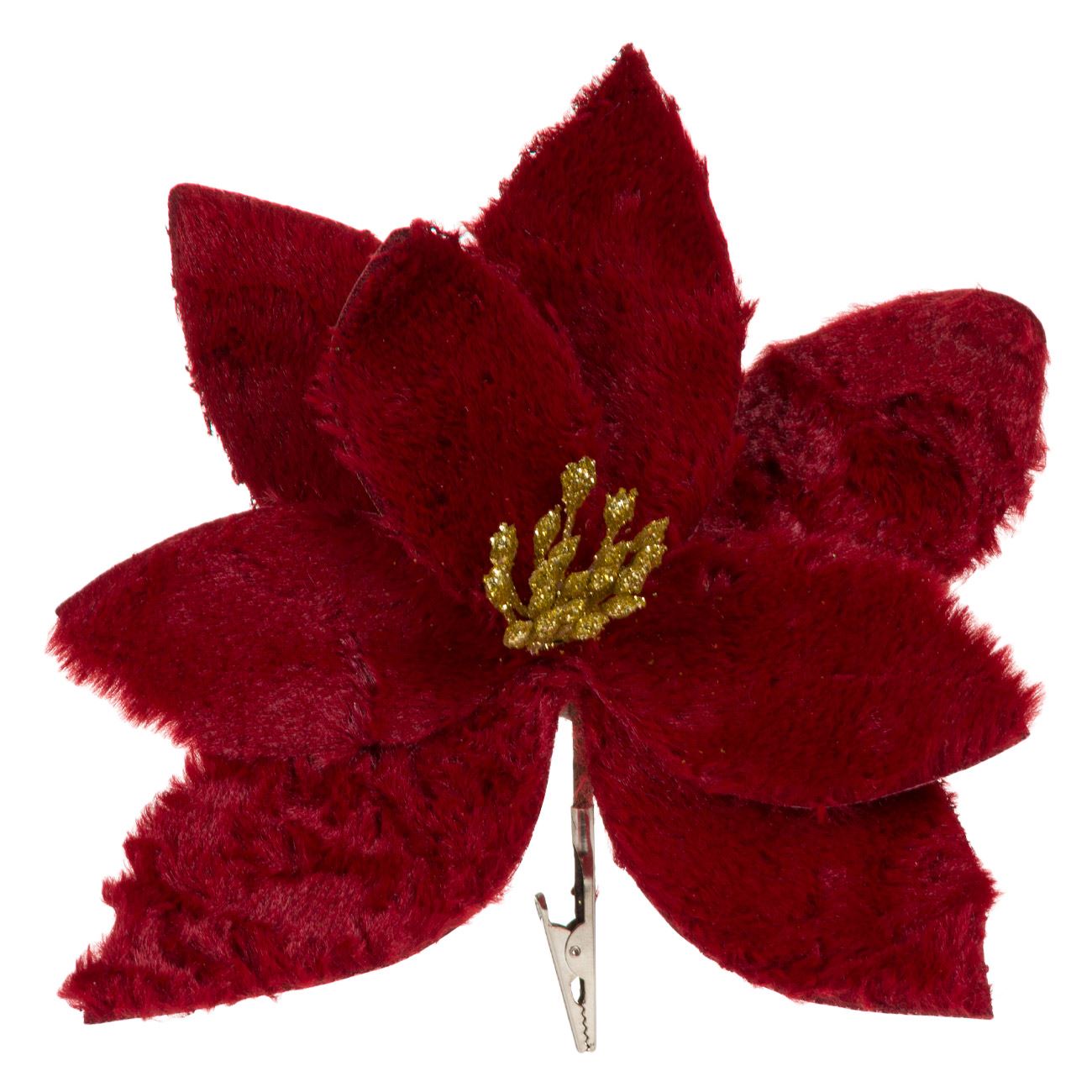 Floare de Craciunita cu blana rosie , 24 cm