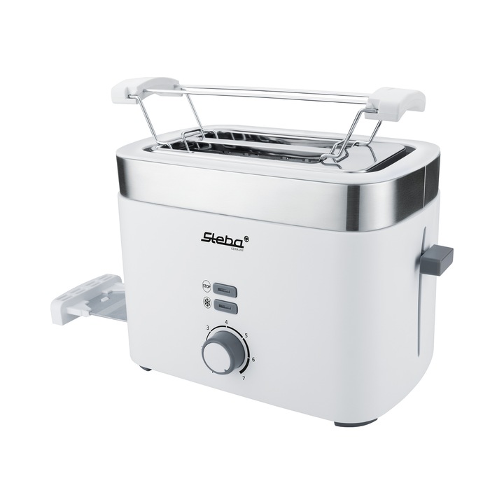 Prajitor de paine Steba TO 10 Bianco 049100, 930 W, 2 felii, Alb
