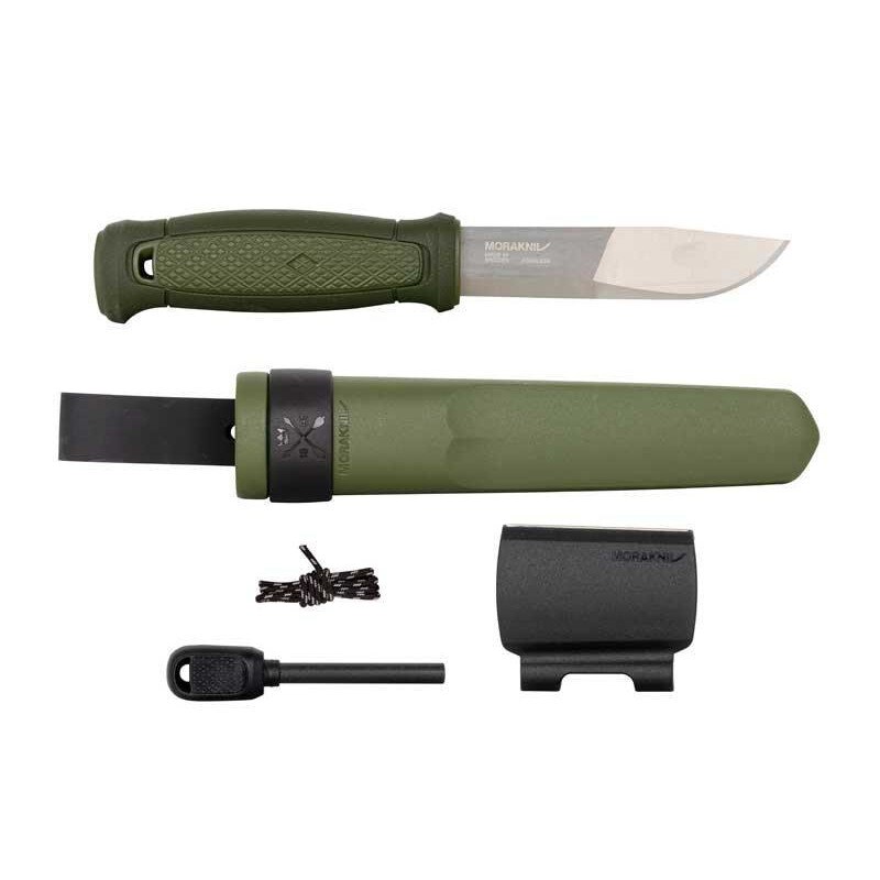 Cutit Morakniv Kansbol, Otel inoxidabil, Kit de supravietuire, 11 cm, Verde