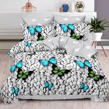 Lenjerie 6 piese din Bumbac Finet, model Rock Butterflies, 235 x 240 Lenjerie 6 piese din Bumbac Finet, model Rock Butterflies, 235 x 240