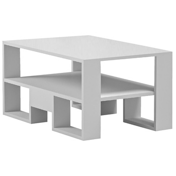 Masuta de cafea, Homs, alb,90 x 60 x 45 cm Masuta de cafea, Homs, alb,90 x 60 x 45 cm