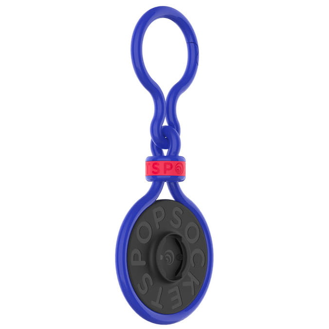 Suport adeziv Popsockets PopChain pentru telefon, Plastic, Albastru