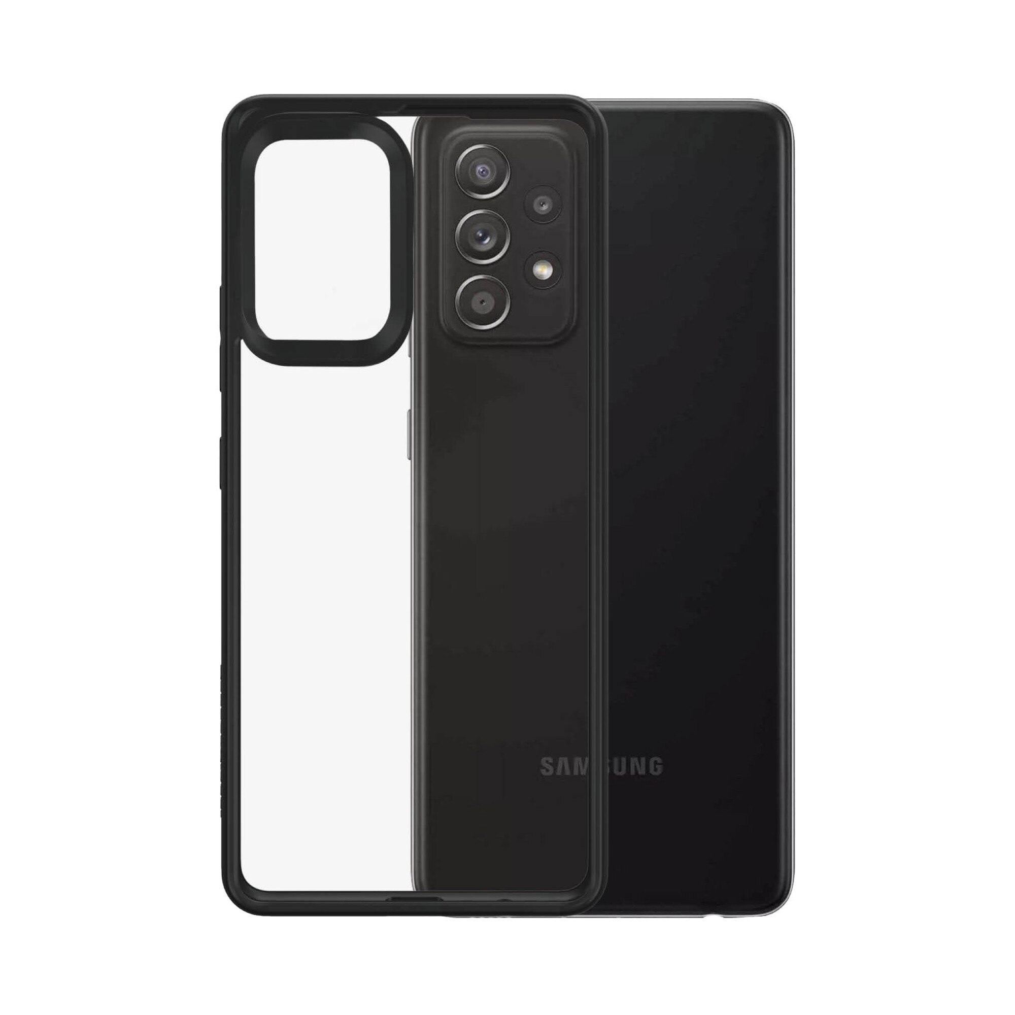 Carcasa antibacteriana PanzerGlass ClearCase Galaxy A52s 5G, A52 4G / 5G, negru