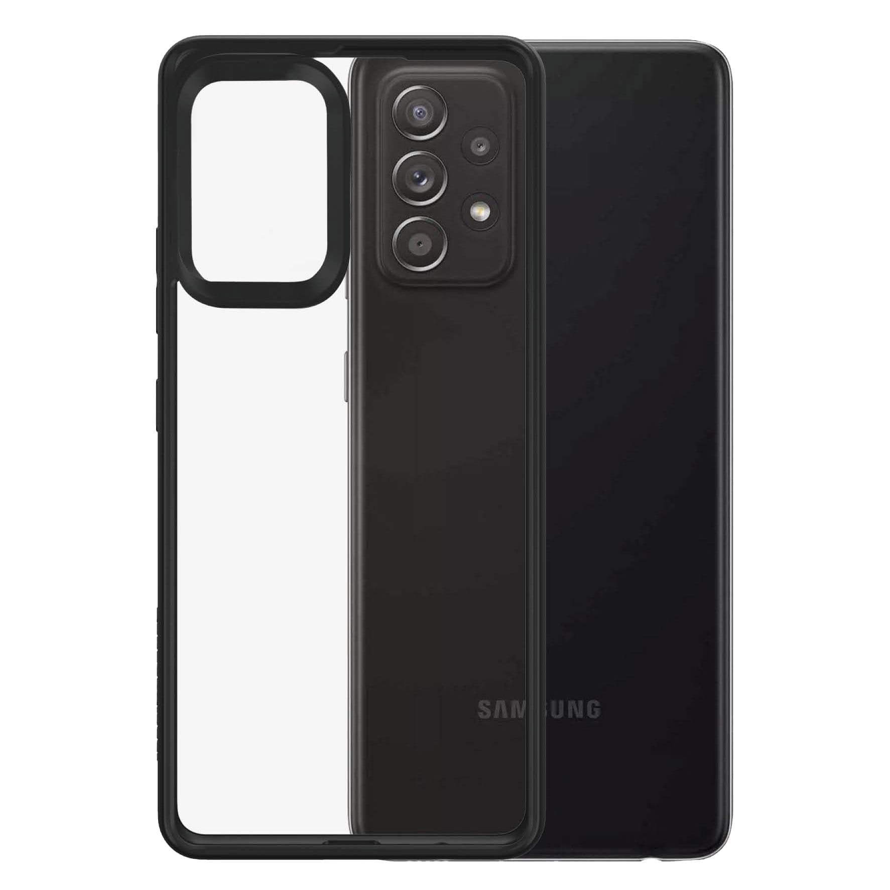 Husa antibacteriana PanzerGlass ClearCase, pentru smartphone Samsung Galaxy A72, neagra
