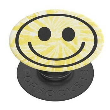 Suport adeziv Popsockets pentru telefon, PopGrip 2gen Tie Dye Smiley, Galben Suport adeziv Popsockets pentru telefon, PopGrip 2gen Tie Dye Smiley, Galben