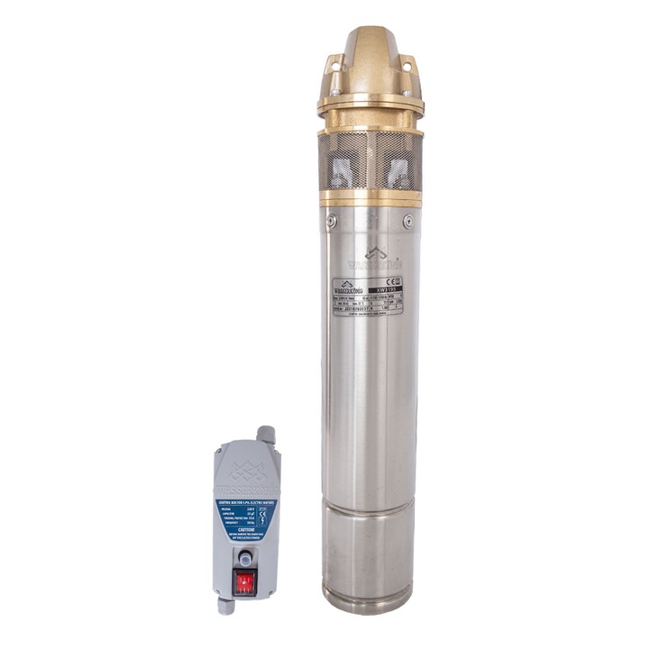 Pompa submersibila periferica pentru apa curata Wasserkonig XW3195, 1300 W, 50.8 l/min, 9.5 Bari, diametru exterior 4"