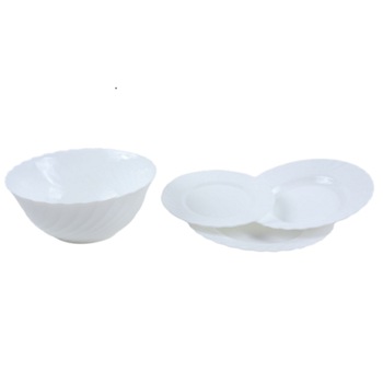 Set farfurii Luminarc Trianon 144, sticla opal, alb, 19 piese, design elegant si rafinat, foarte rezistente, usor de curatat Set farfurii Luminarc Trianon 144, sticla opal, alb, 19 piese, design elegant si rafinat, foarte rezistente, usor de curatat