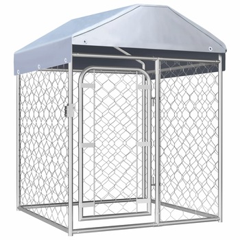 Padoc pentru caini de exterior, cu acoperis, 100 x 100 x 125 cm Padoc pentru caini de exterior, cu acoperis, 100 x 100 x 125 cm