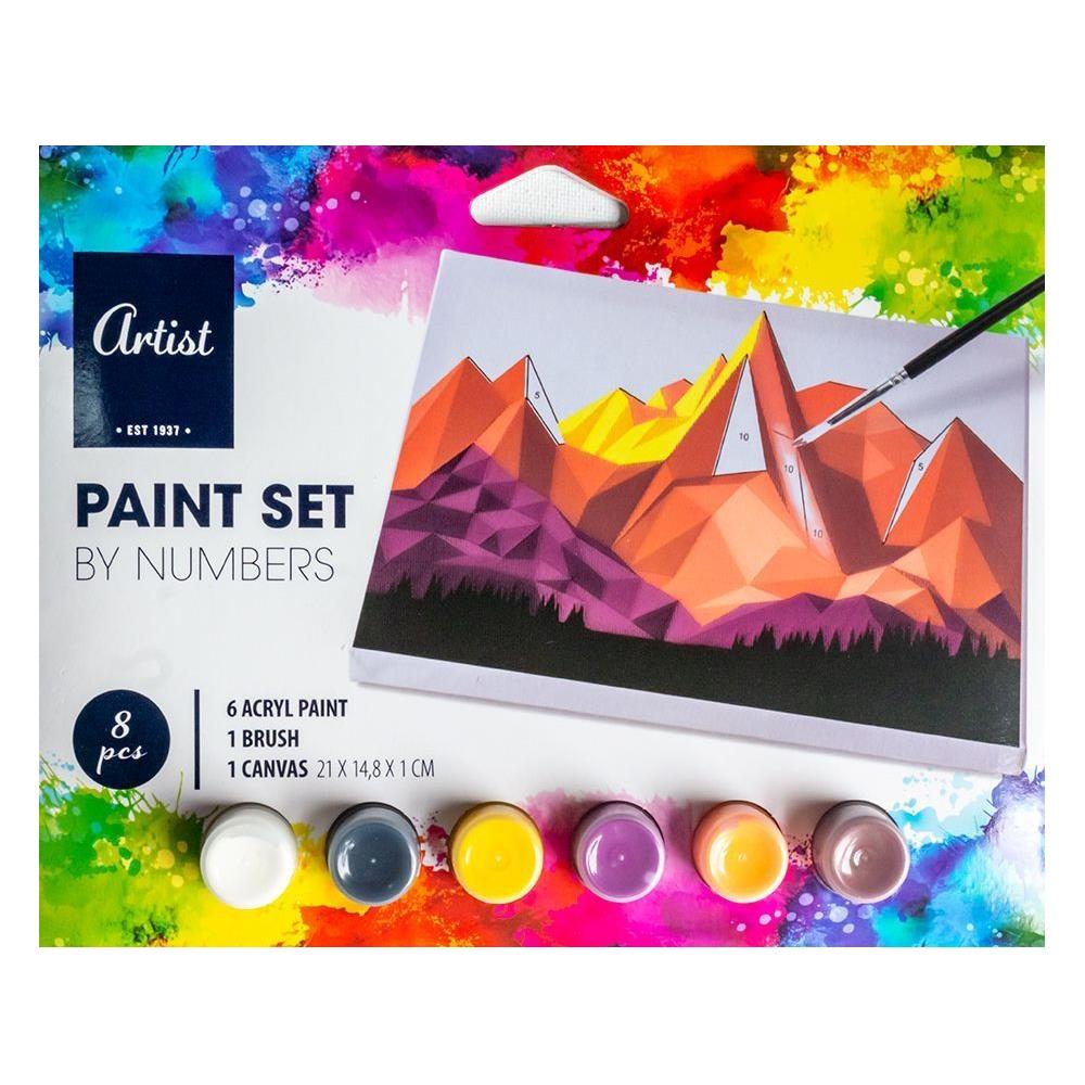 Set de pictura Artist, Pe numere, Multicolor
