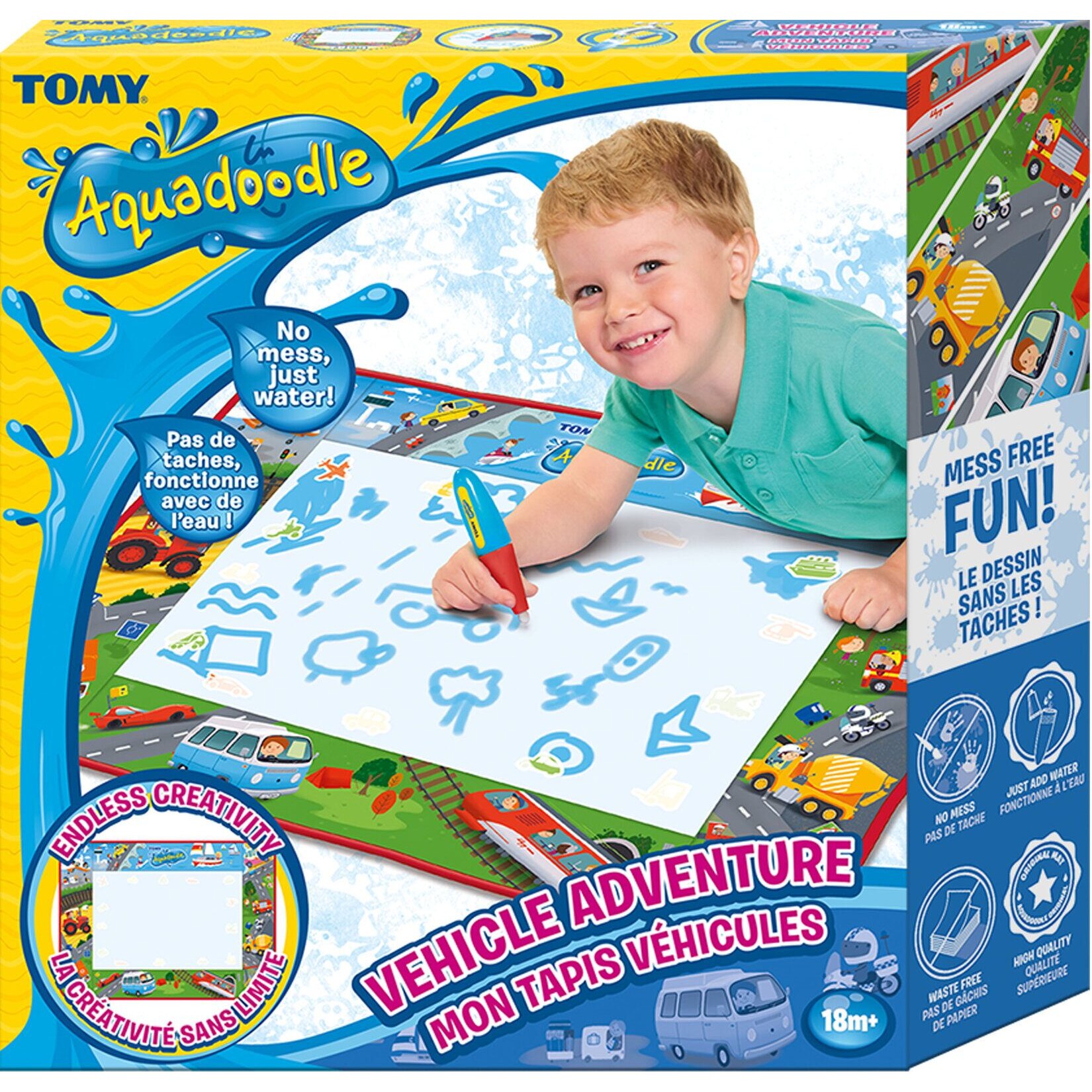 Covoras Tomy, Aqua Doodle, pentru desen cu apa,Aventura Vehiculelor