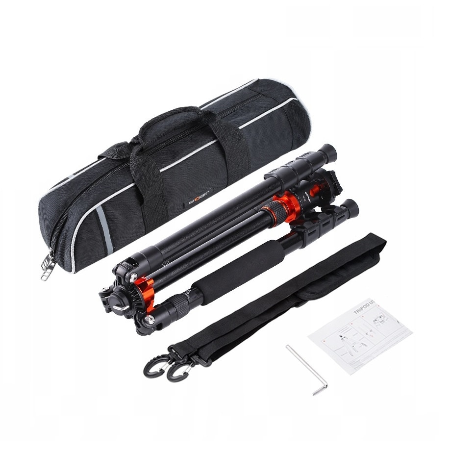 Trepied K&F Aluminiu, KF09.089, Cap 3D, 175/185cm