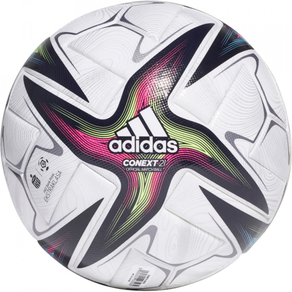 Minge fotbal Adidas Conext 21 Ekstraklasa PRO - oficiala de joc, alb/negru, 5