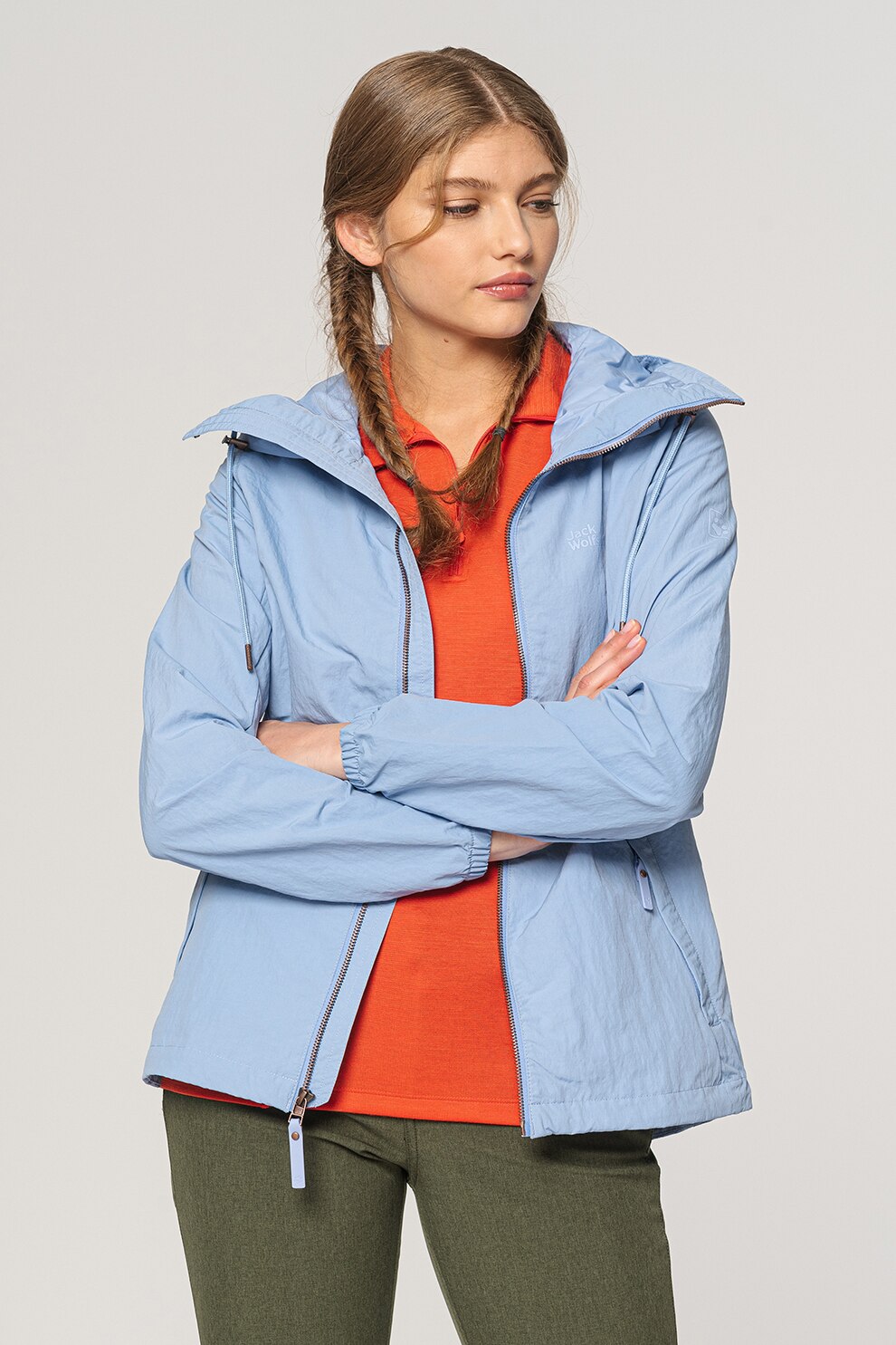 Jack Wolfskin, Jacheta usoara rezistenta la vant Lakeside, Albastru azur
