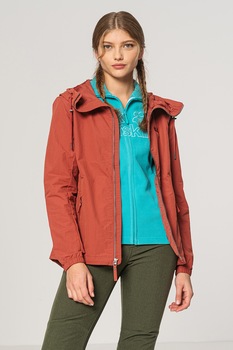 Jack Wolfskin, Jacheta usoara rezistenta la vant Lakeside, Rosu inchis Jack Wolfskin, Jacheta usoara rezistenta la vant Lakeside, Rosu inchis