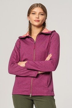 Jack Wolfskin, Hanorac cu buzunare laterale Riverland, Violet tyrian, S Jack Wolfskin, Hanorac cu buzunare laterale Riverland, Violet tyrian, S