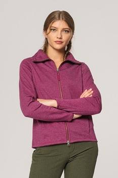 Jack Wolfskin, Bluza sport cu fermoar pentru drumetii Riverland, Violet tyrian, S Jack Wolfskin, Bluza sport cu fermoar pentru drumetii Riverland, Violet tyrian, S