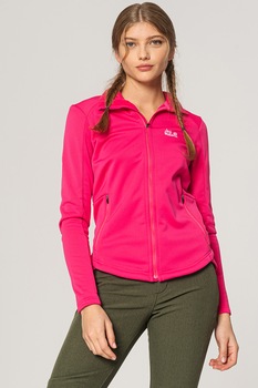 Jack Wolfskin, Bluza sport cu fermoar pentru drumetii Kiewa, Fucsia, S Jack Wolfskin, Bluza sport cu fermoar pentru drumetii Kiewa, Fucsia, S