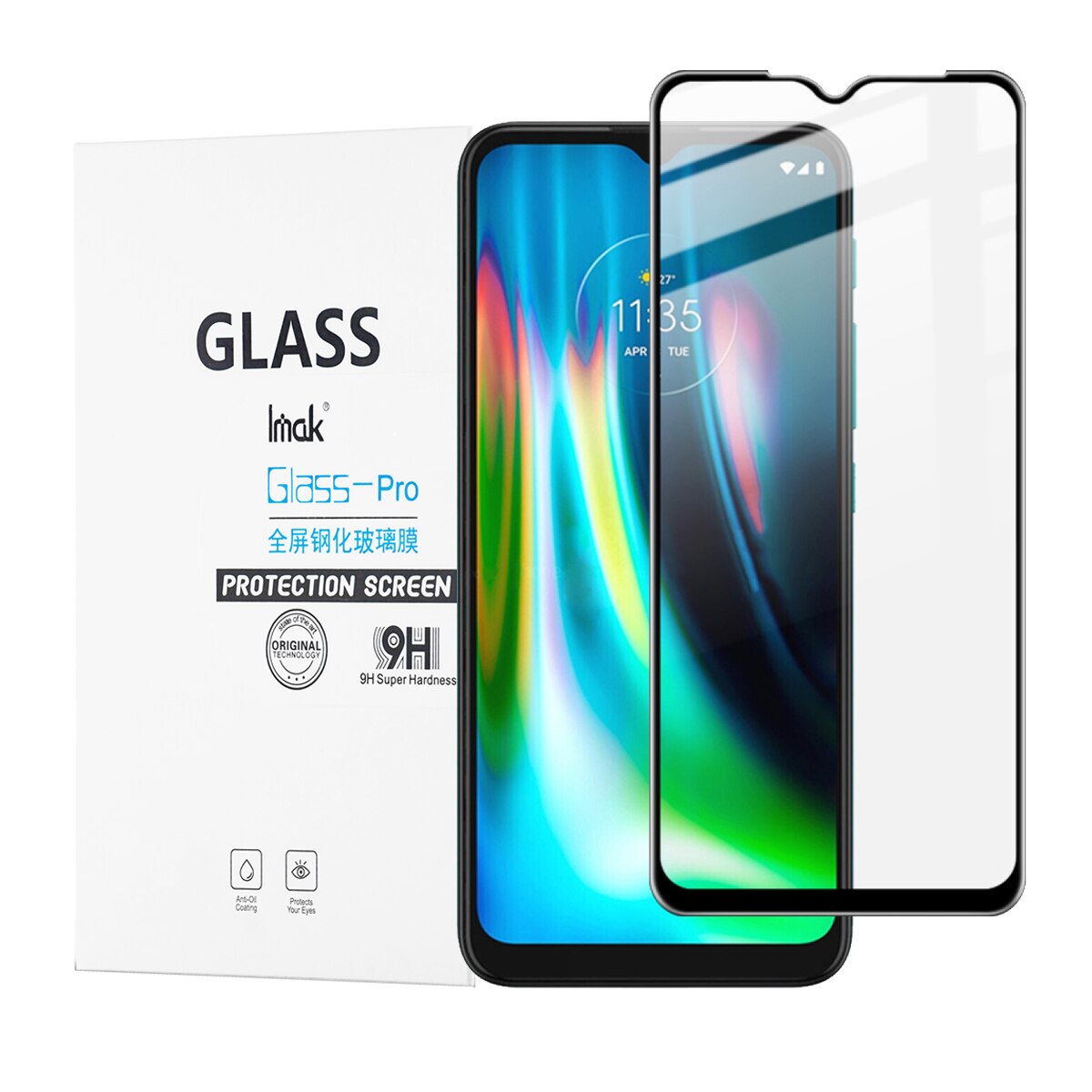 Folie Protectie pentru Moto G9 / G9 Play, IMAK Glass Pro, Transparent/Negru