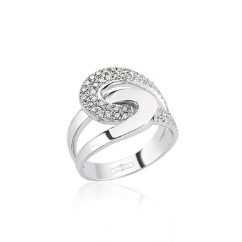 Inel din aur alb 18 K, 4.93 g, diamante 0.53 carate, 72 pietre, marime 53, La Rosa Inel din aur alb 18 K, 4.93 g, diamante 0.53 carate, 72 pietre, marime 53, La Rosa