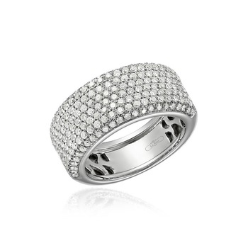 Inel din aur alb 18 K, 7.77 g, diamante 0.96 carate, 270 pietre, marime 49, La Rosa Inel din aur alb 18 K, 7.77 g, diamante 0.96 carate, 270 pietre, marime 49, La Rosa