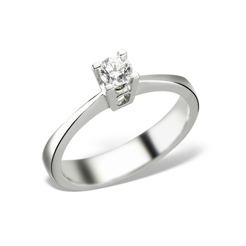 Inel din aur alb 18 K, 4.04 g, diamante 0.27 carate, 1 piatra, marime 53, La Rosa Inel din aur alb 18 K, 4.04 g, diamante 0.27 carate, 1 piatra, marime 53, La Rosa