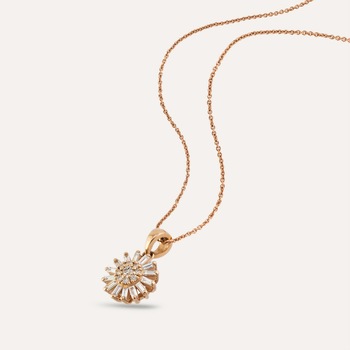 Colier din aur rose 14 K, 2.16 g, diamant 0.18 carate, 24 pietre, lungime 45 cm, La Rosa Colier din aur rose 14 K, 2.16 g, diamant 0.18 carate, 24 pietre, lungime 45 cm, La Rosa