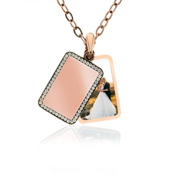 Colier din aur rose 14 K, 12.93 g, diamant 0.35 carate, 39 pietre, lungime 50 cm, La Rosa Colier din aur rose 14 K, 12.93 g, diamant 0.35 carate, 39 pietre, lungime 50 cm, La Rosa