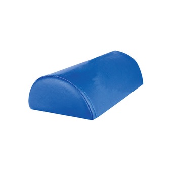 Perna semicilindru 29x20x12 cm, pentru gimnastica si recuperare, din burete, cu husa din piele sintetica, Albastru Perna semicilindru 29x20x12 cm, pentru gimnastica si recuperare, din burete, cu husa din piele sintetica, Albastru