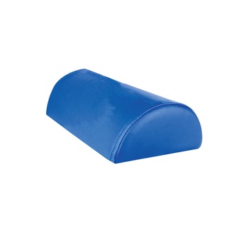 Perna semicilindru 29x19x9 cm, pentru gimnastica si recuperare, din burete, cu husa din piele sintetica, Albastru Perna semicilindru 29x19x9 cm, pentru gimnastica si recuperare, din burete, cu husa din piele sintetica, Albastru