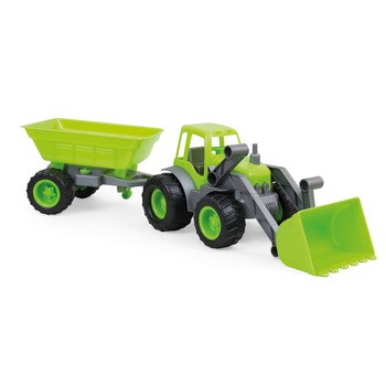 Tractoras buldozer pentru copii cu remorca, Moctoys, 10173 Tractoras buldozer pentru copii cu remorca, Moctoys, 10173