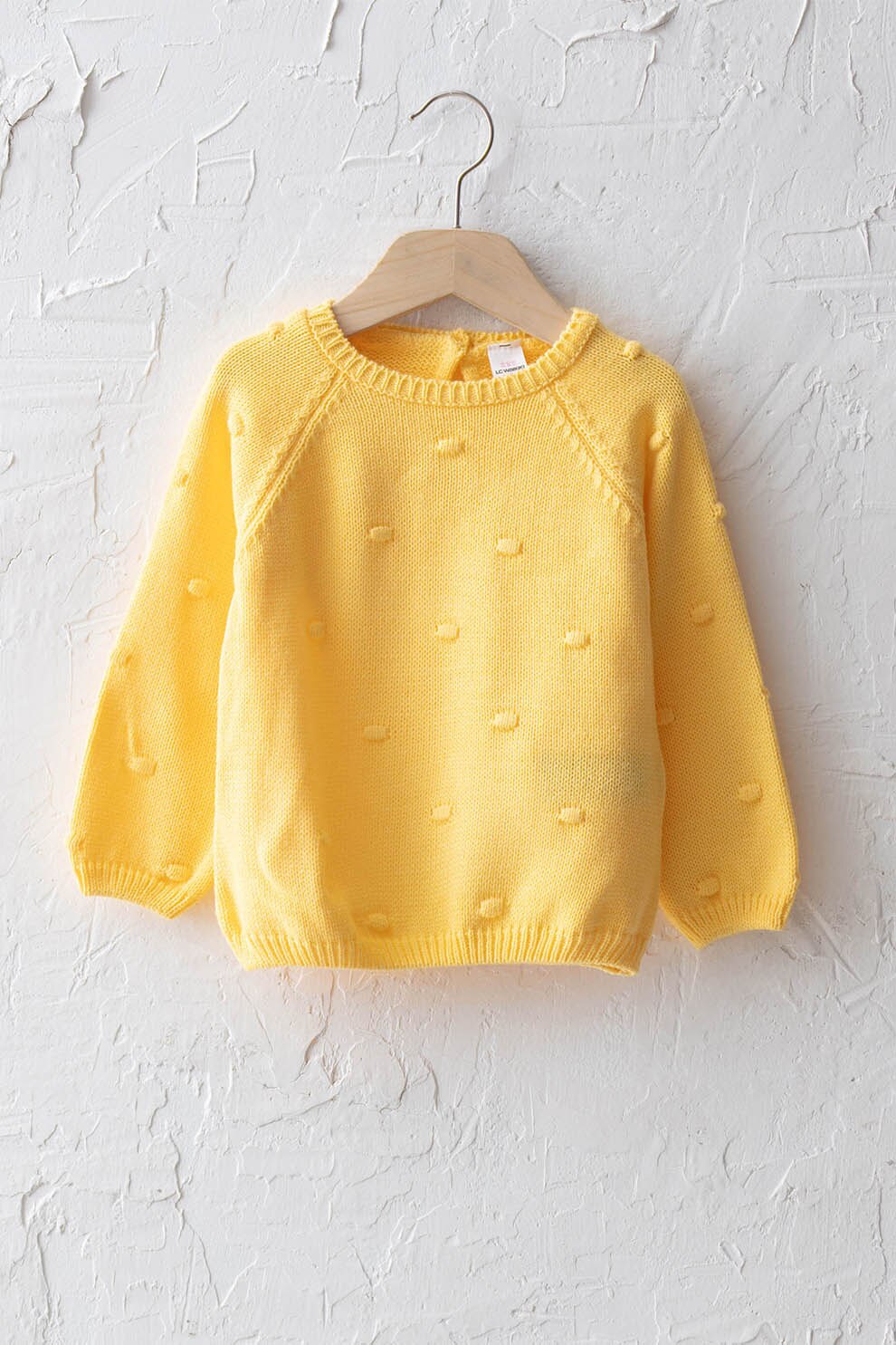 LC WAIKIKI, Pulover cu decolteu la baza gatului si maneci raglan, Galben