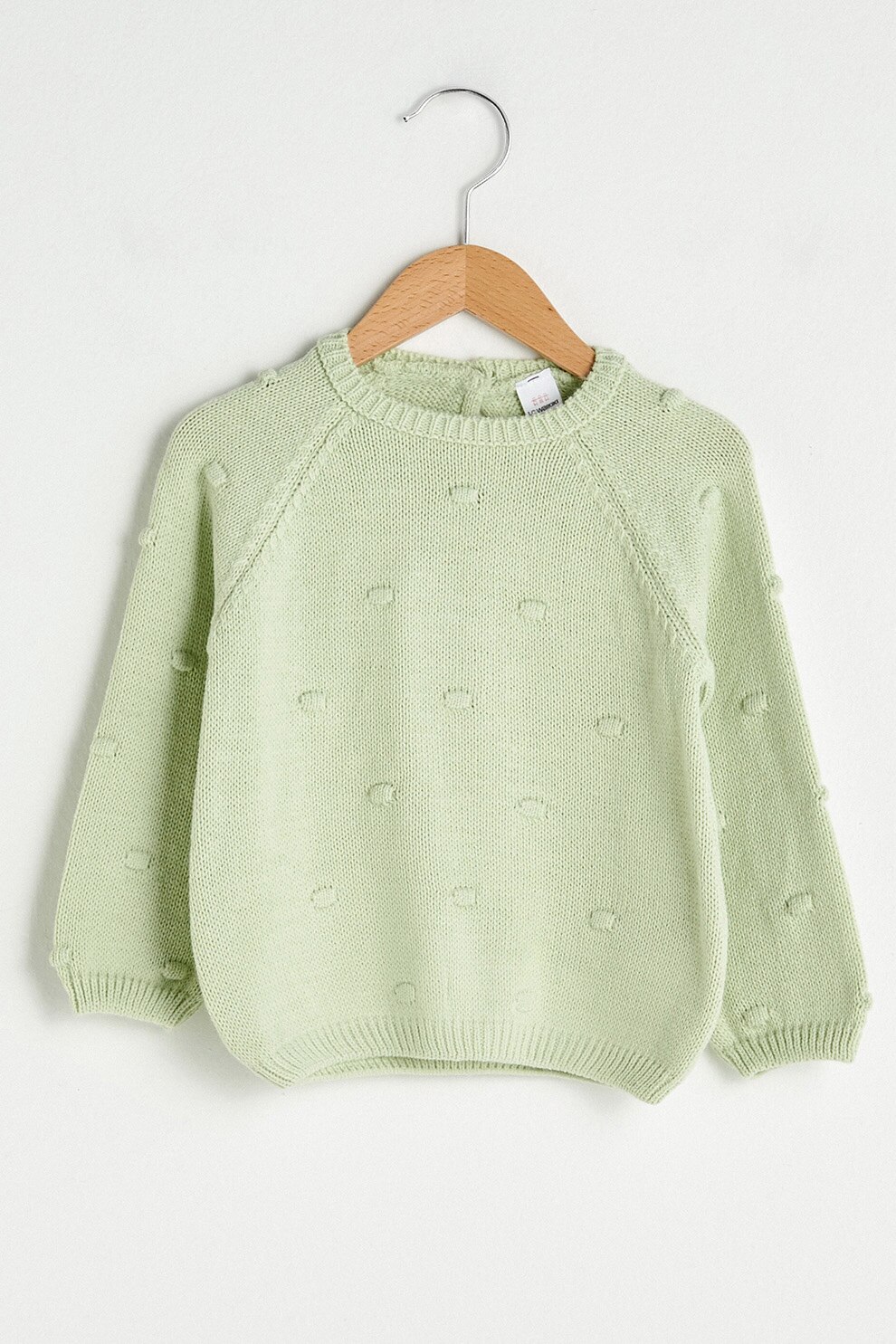LC WAIKIKI, Pulover cu decolteu la baza gatului si maneci raglan, Verde deschis
