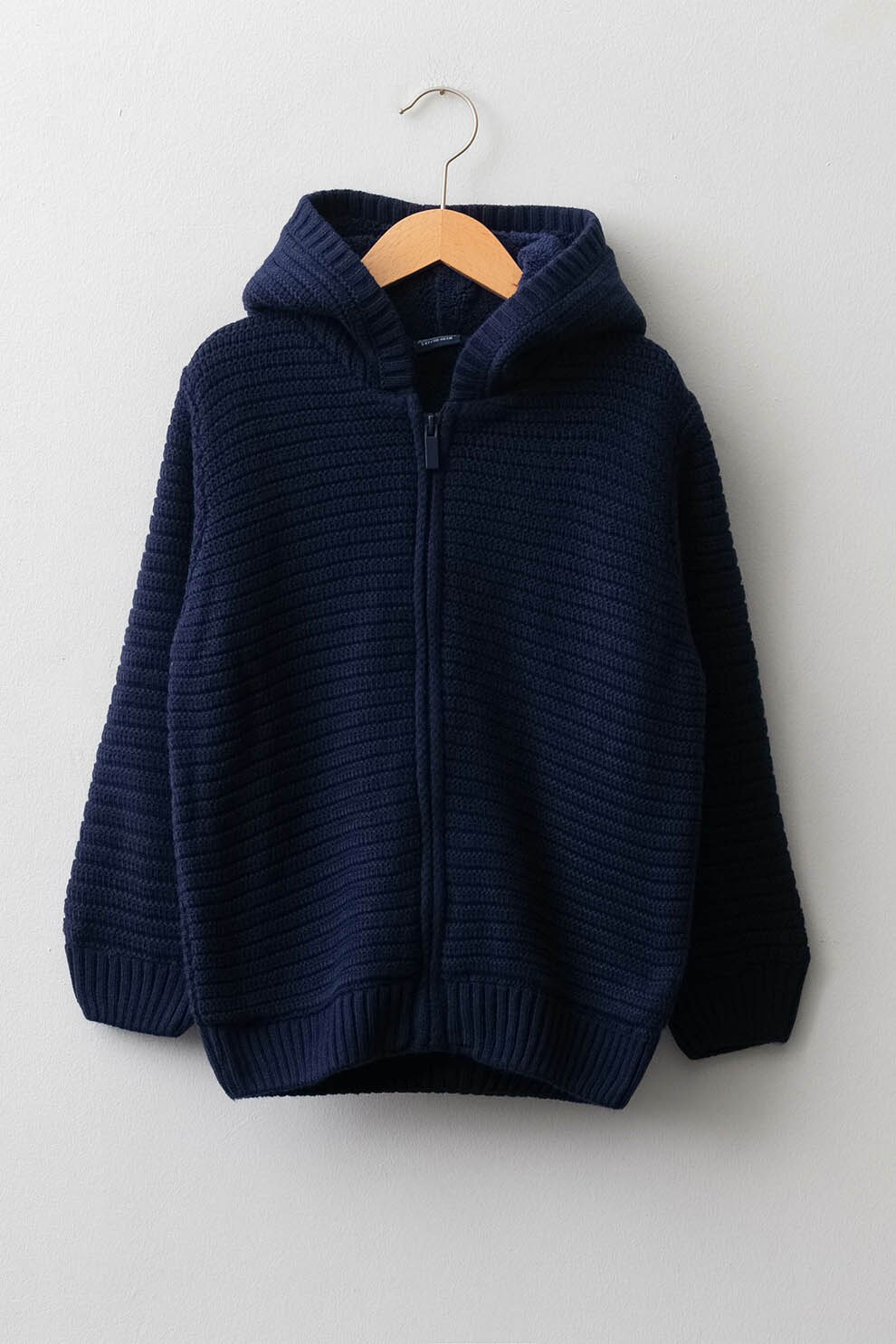 LC WAIKIKI, Hanorac tricotat cu fermoar, Bleumarin inchis