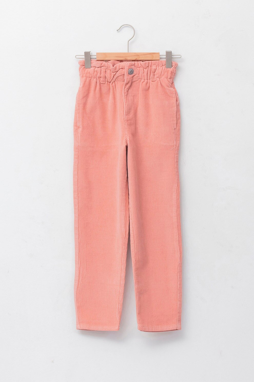 LC WAIKIKI, Pantaloni de reiat cu talie elastica, Roz somon