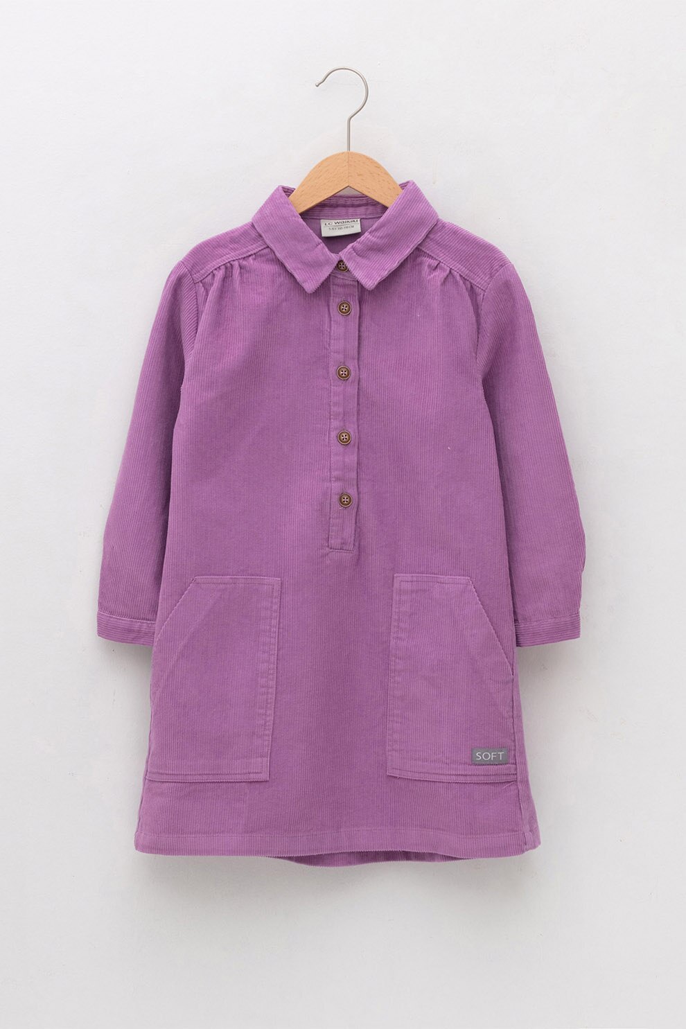 LC WAIKIKI, Rochie de reiat cu buzunare aplicate, Violet