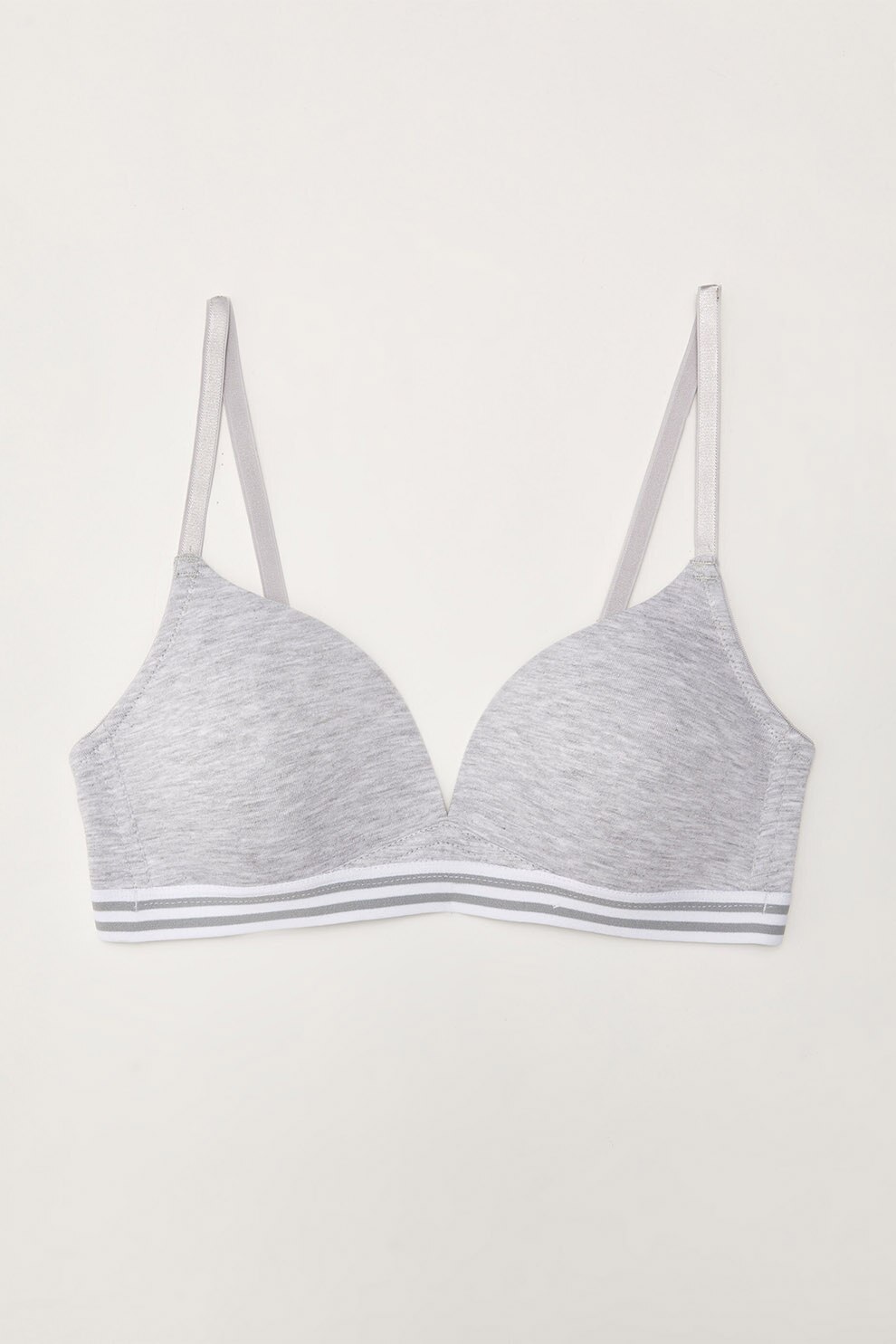 LC WAIKIKI, Sutien cu banda contrastanta Classic, Gri melange