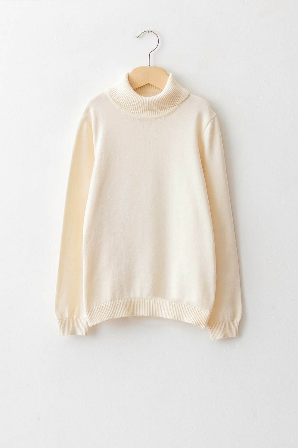 LC WAIKIKI, Pulover cu guler inalt, Alb fildes