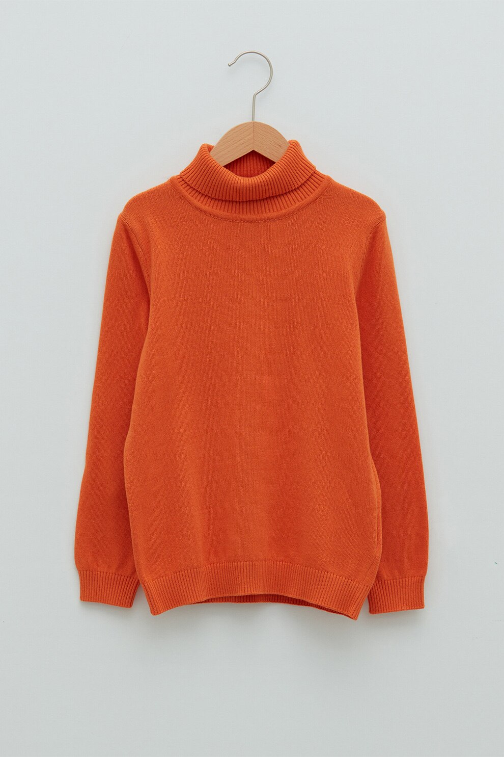 LC WAIKIKI, Pulover cu guler inalt, Oranj mandarina